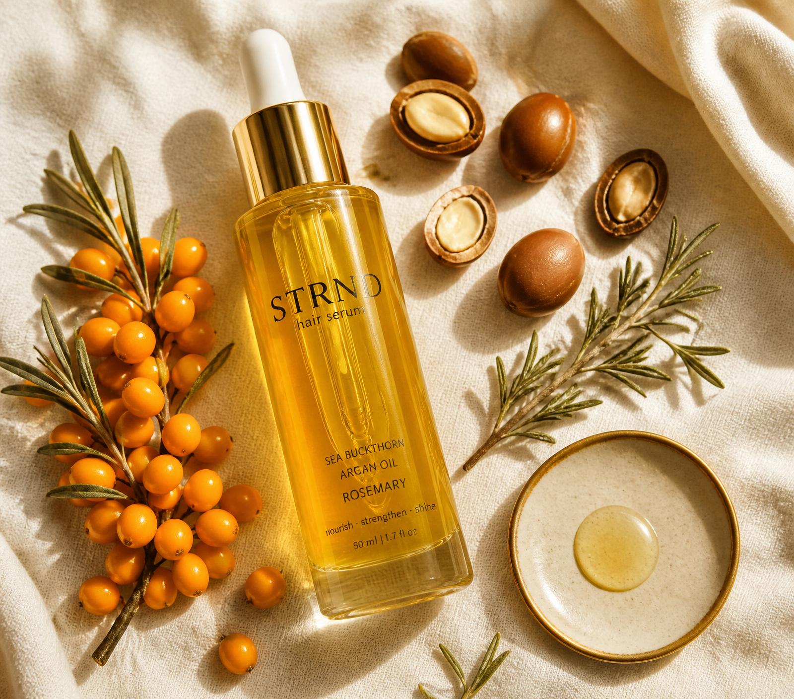 STRND Hair Serum with argan, rosemary and jojoba